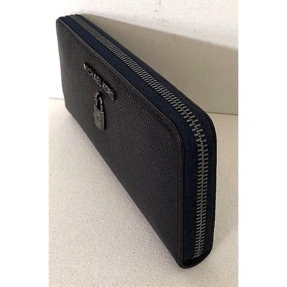 New Michael Kors Adele Zip Around Continental Wallet Leather Midnight / gift Box - Picture 6 of 7